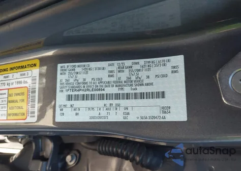 2024 Ford Ranger Xl from USA, damaged, VIN 1FTER4PH2RLE00894